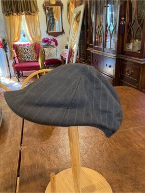 H&M Navy Pinstripe Flat Cap